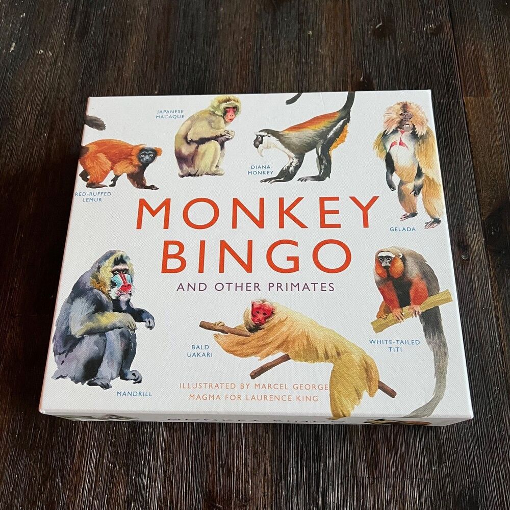 Monkey Bingo and Other Primates Game Monkeys Ages 6 and Up Complete